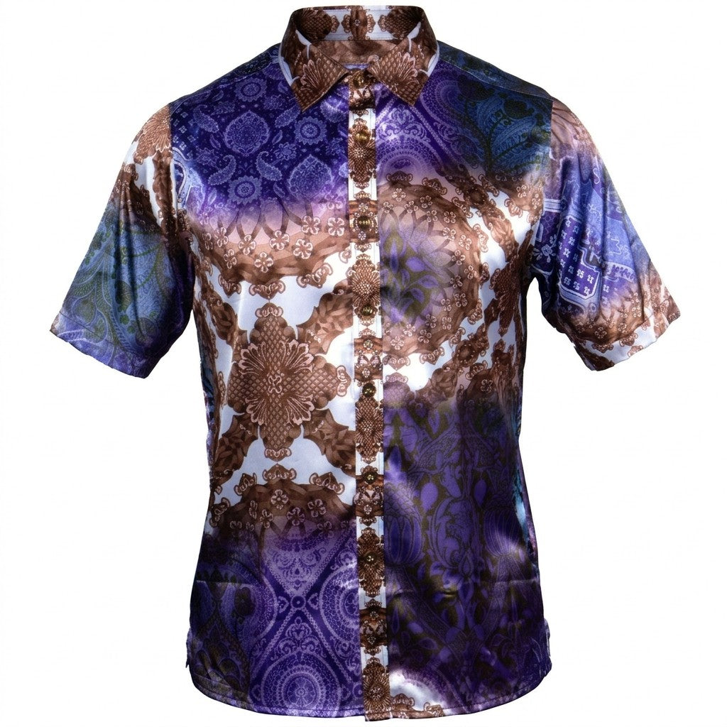 Prestige Satin Button Up Short Sleeves PR 510