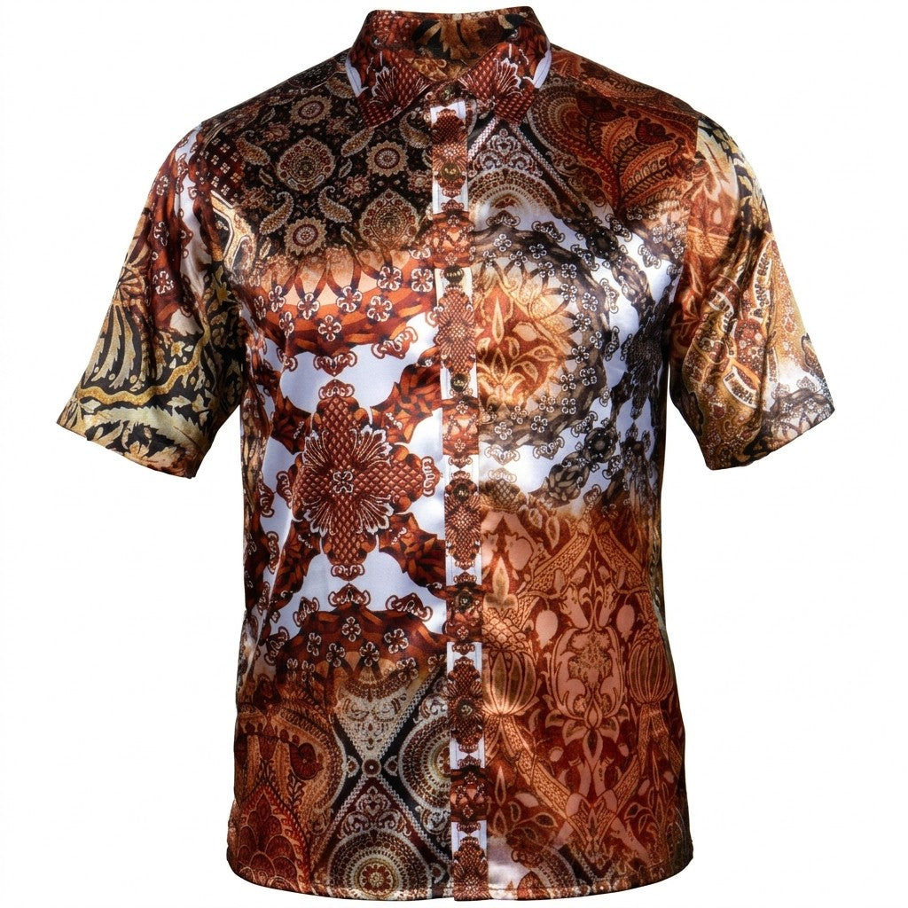 Prestige Satin Button Up Short Sleeves PR 510