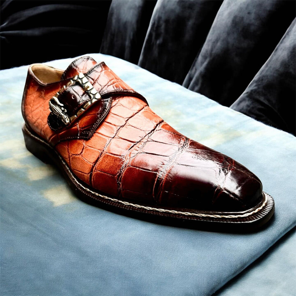 Mauri 3281 Alligator Monk Strap - Cellini Uomo 