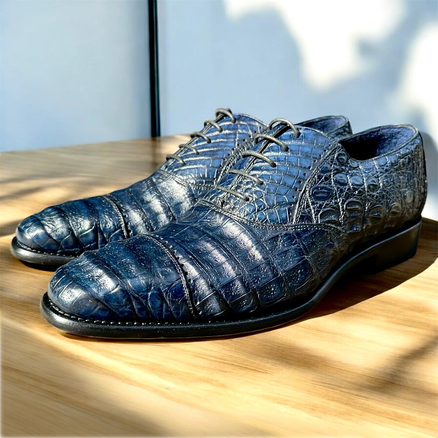Calzoleria Toscana Caiman Cap-Toe Dress-Up Shoes - Cellini Uomo 