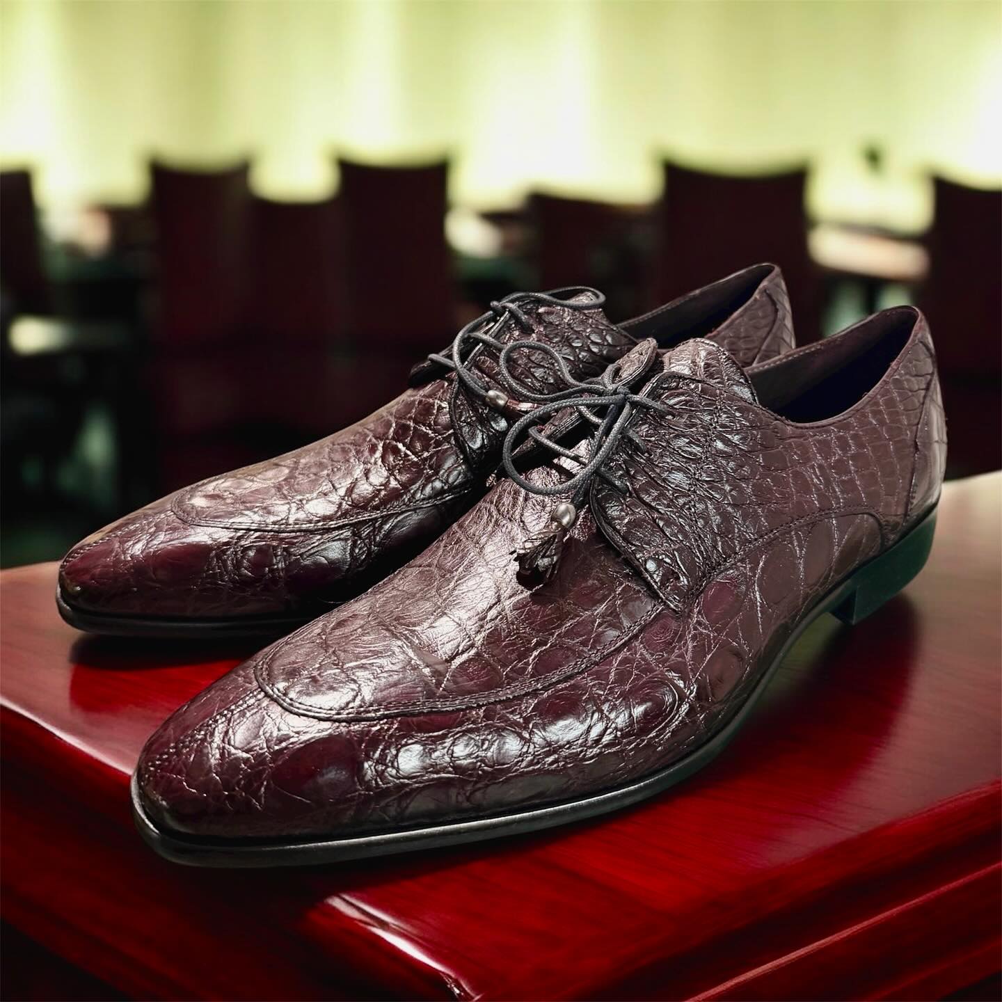 Toscana 6091 Crocodile Lace Up - Cellini Uomo 