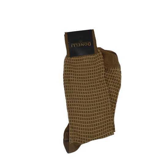 Men's Cotton Socks Coffee - Cellini Uomo 