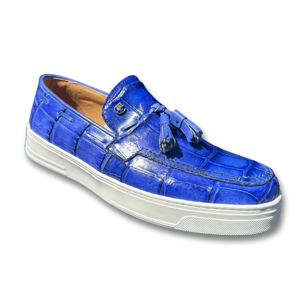 Mauri 8800 Alligator Calf Hand Painted Sneakers - Cellini Uomo 