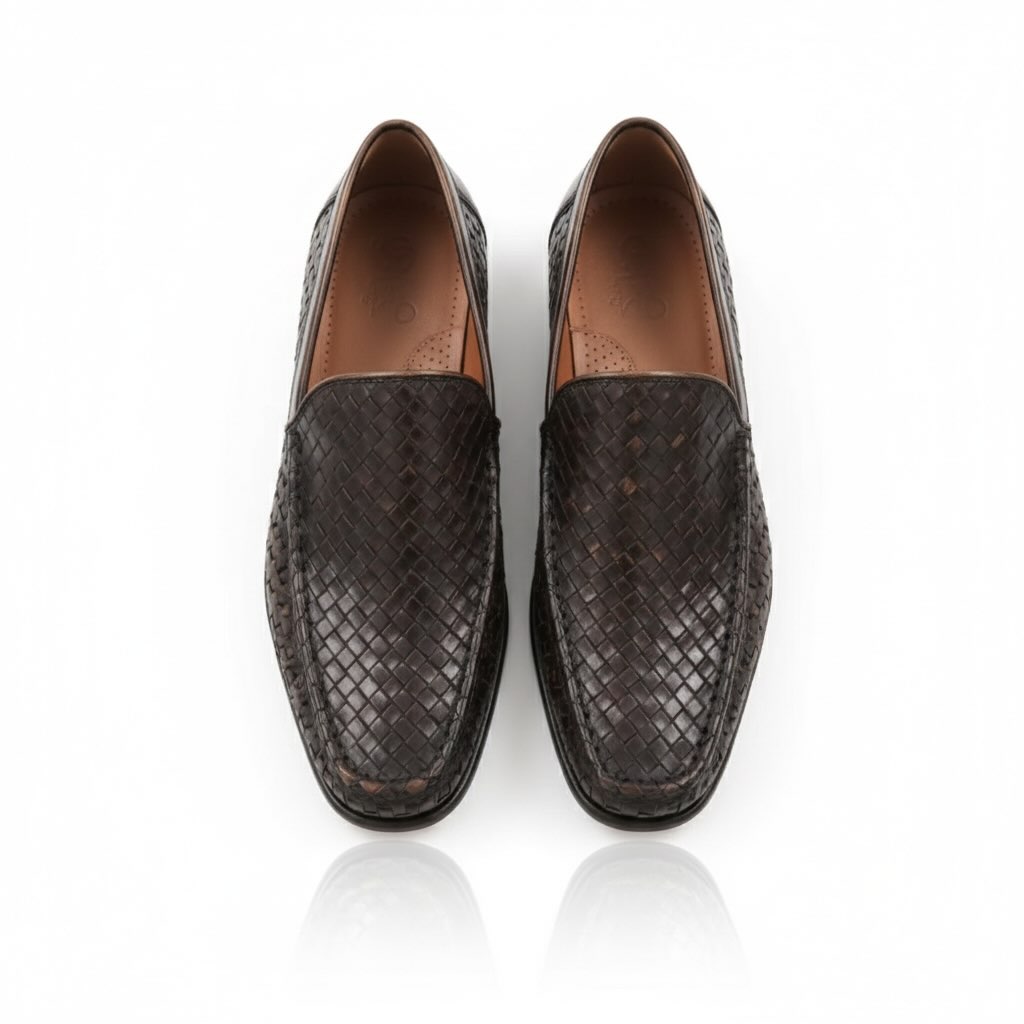 Bruno Magli Tonio Brown Woven Loafer