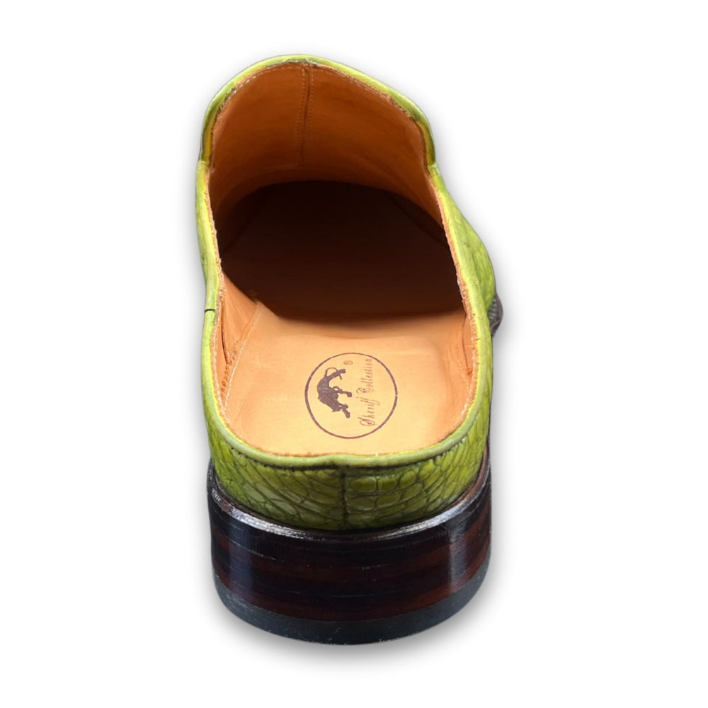 Sheriff Collection 2538-2002 Avocado Alligator and Python Half Shoes