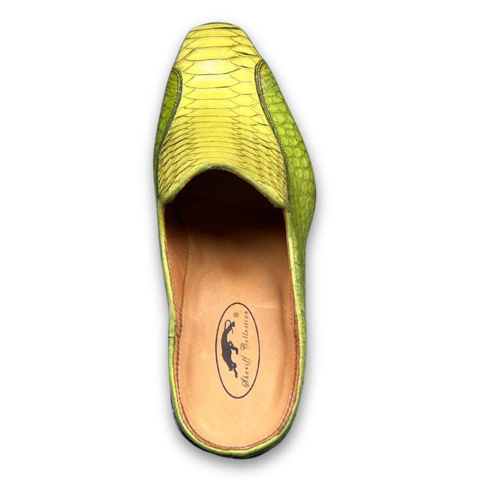 Sheriff Collection 2538-2002 Avocado Alligator and Python Half Shoes