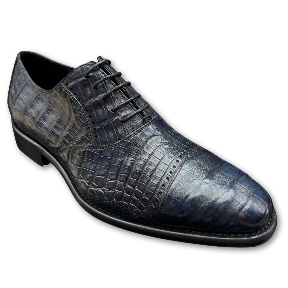 Calzoleria Toscana Caiman Cap-Toe Dress-Up Shoes - Cellini Uomo 