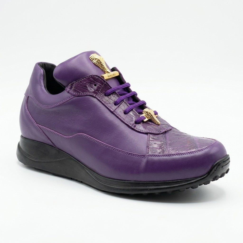 MAURI サイズ9 （27センチ） Mauri 8900 Napa Leather and Baby Crocodile Sneakers | Cellini Uomo