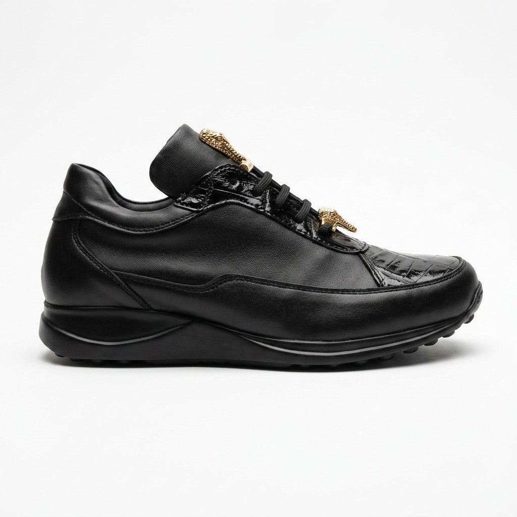 Mauri 8900 Napa Leather and Baby Crocodile Sneakers - Women