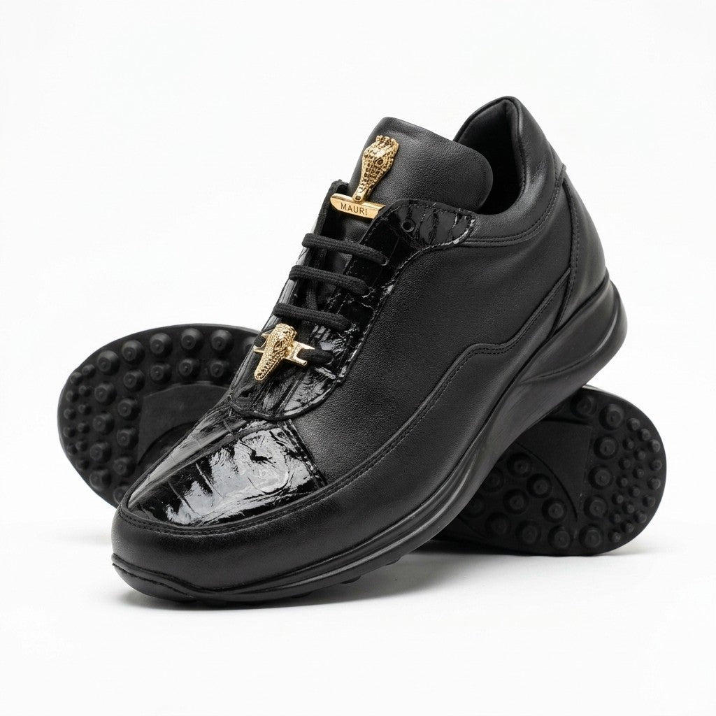 Mauri 8900 Napa Leather and Baby Crocodile Sneakers - Women