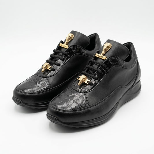 Mauri 8900 Napa Leather and Baby Crocodile Sneakers - Women