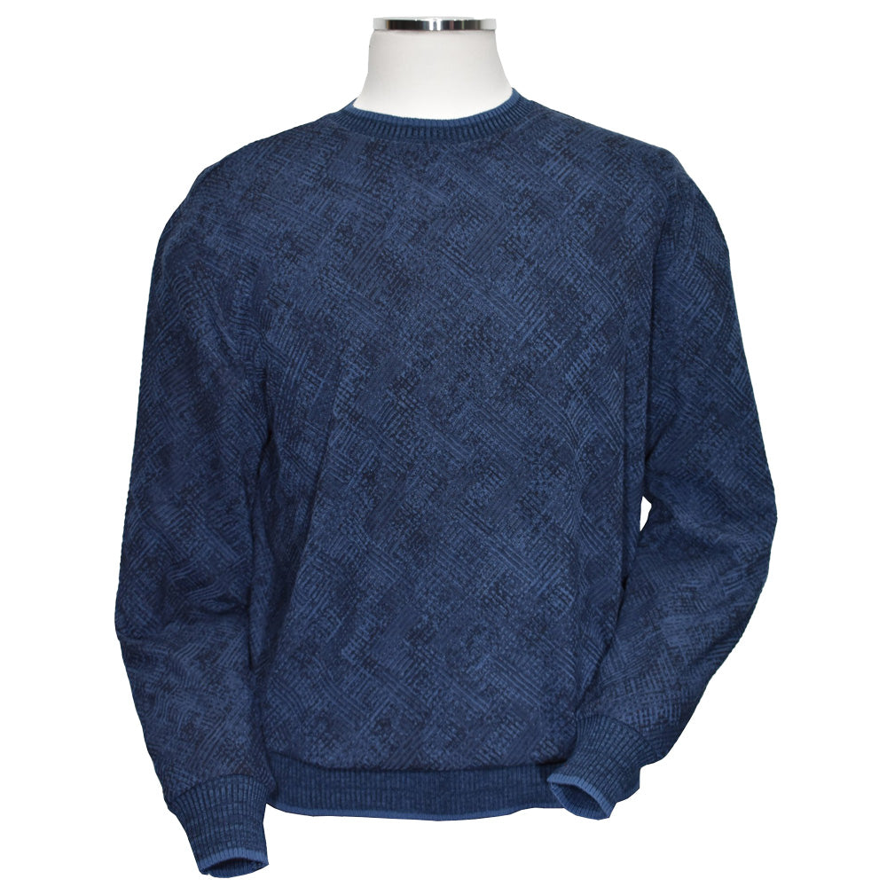 Marcello 896 Indigo Jacquard Sweater - Cellini Uomo 