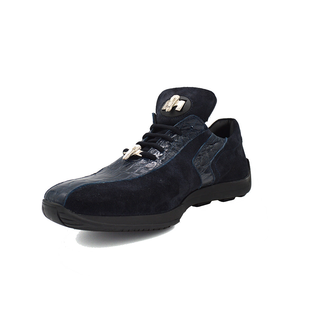 Mauri 9145 Alligator and Suede Sneaker - Cellini Uomo 
