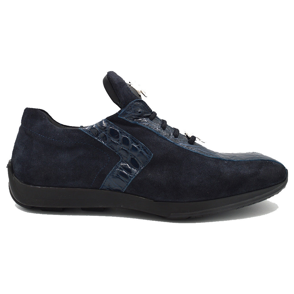Mauri 9145 Alligator and Suede Sneaker - Cellini Uomo 