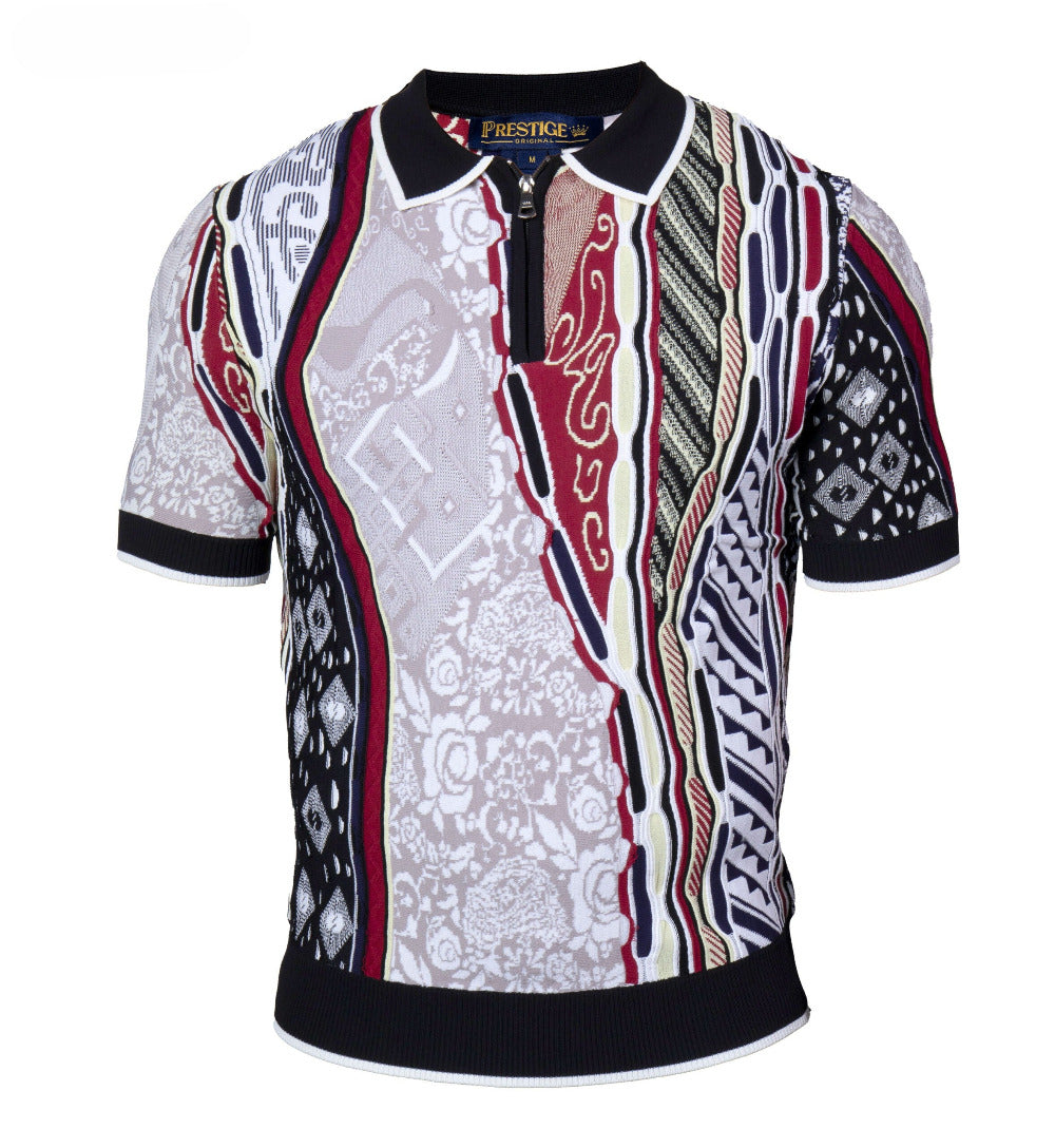 Prestige Knit Design Multi-Color Polo CMK 6002 - Cellini Uomo 