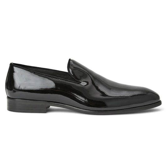 Bruno Magli Danilo A-Line Black Patent Leather Smoking Slipper