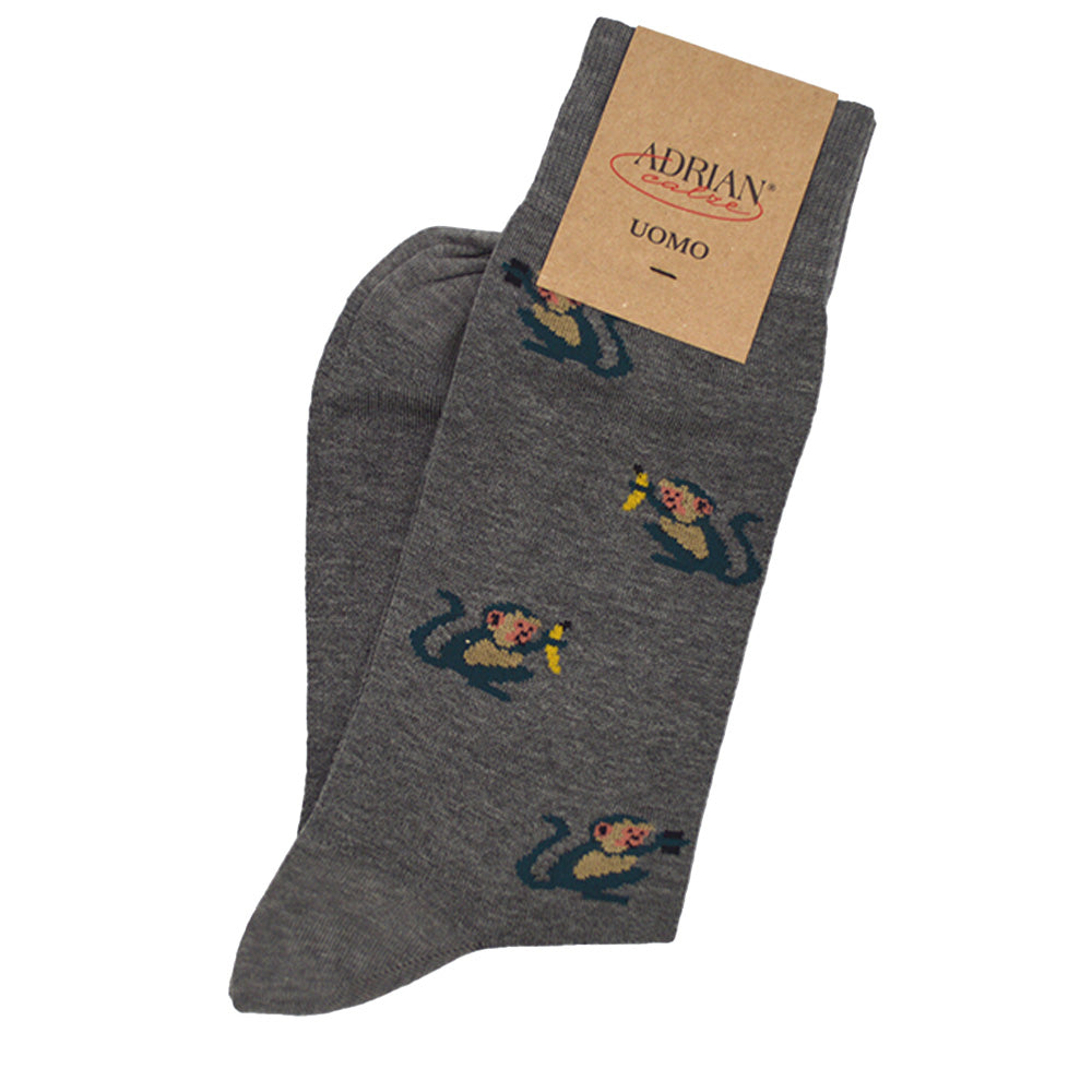 Men's Cotton Monkey Socks - Cellini Uomo 