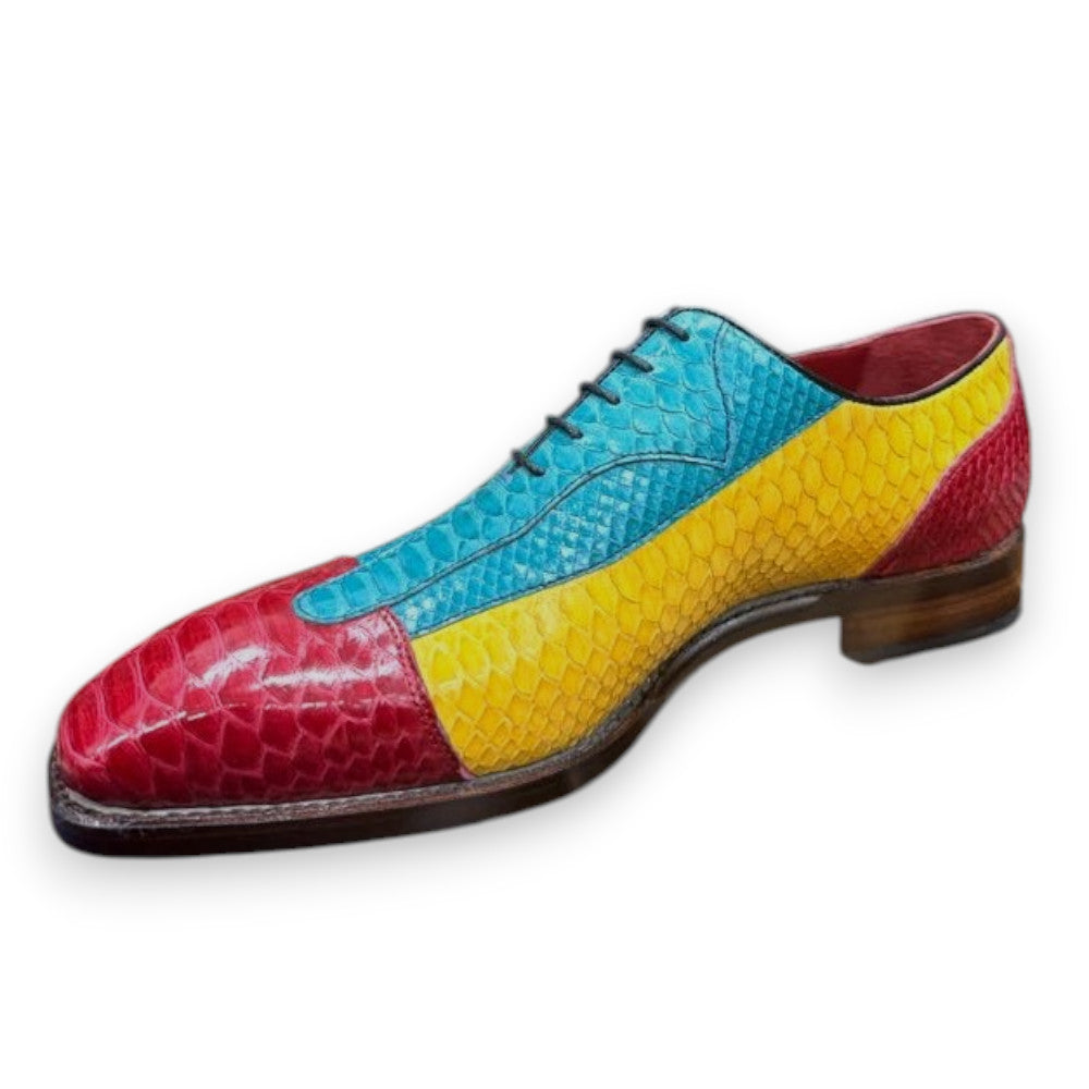 Sheriff Python Dress Shoes 2587-2002, black leather dress shoes with sleek design, polished finish, and lace-up closure.