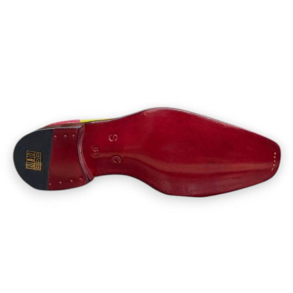Sheriff Python Dress Shoes 2587-2002 featuring sleek black leather, pointed toe, and classic formal design.