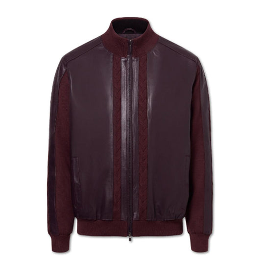 Torras Zipped Knit And 100% Leather Jacket L42H425 - Cellini Uomo 