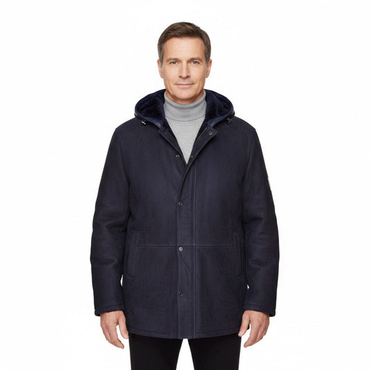 Torras Suede Shearling Coat L97507 - Cellini Uomo 