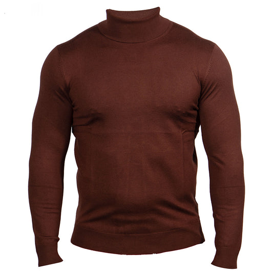 Prestige Basic Turtle Neck Brown - Cellini Uomo 