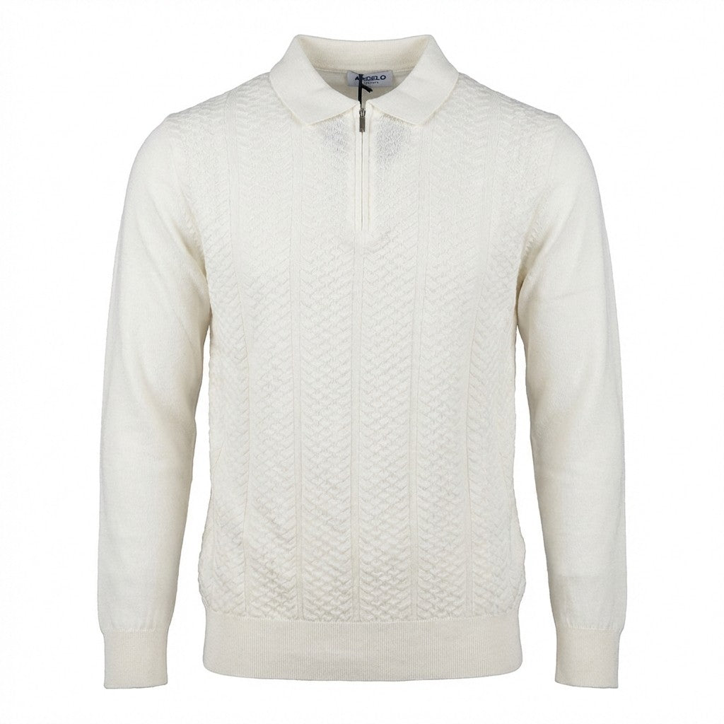Torras Half Zipped 3D Knit Polo N22H409 - Cellini Uomo 