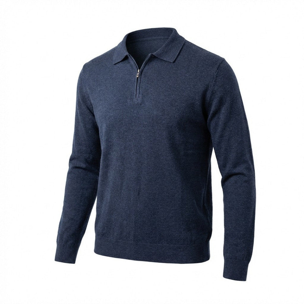 Torras Polo Zip Style Grey, Black and Blue - N233182 - Cellini Uomo 