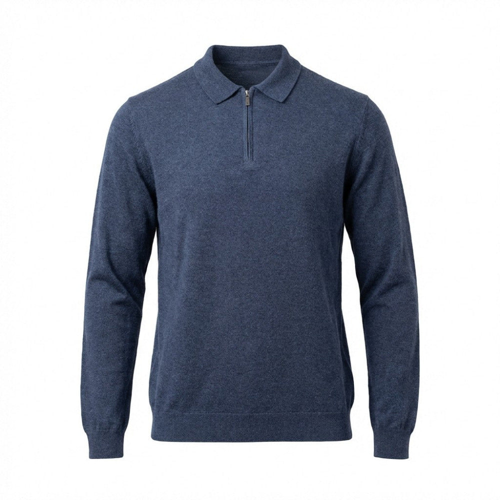 Torras Polo Zip Style Grey, Black and Blue - N233182 - Cellini Uomo 