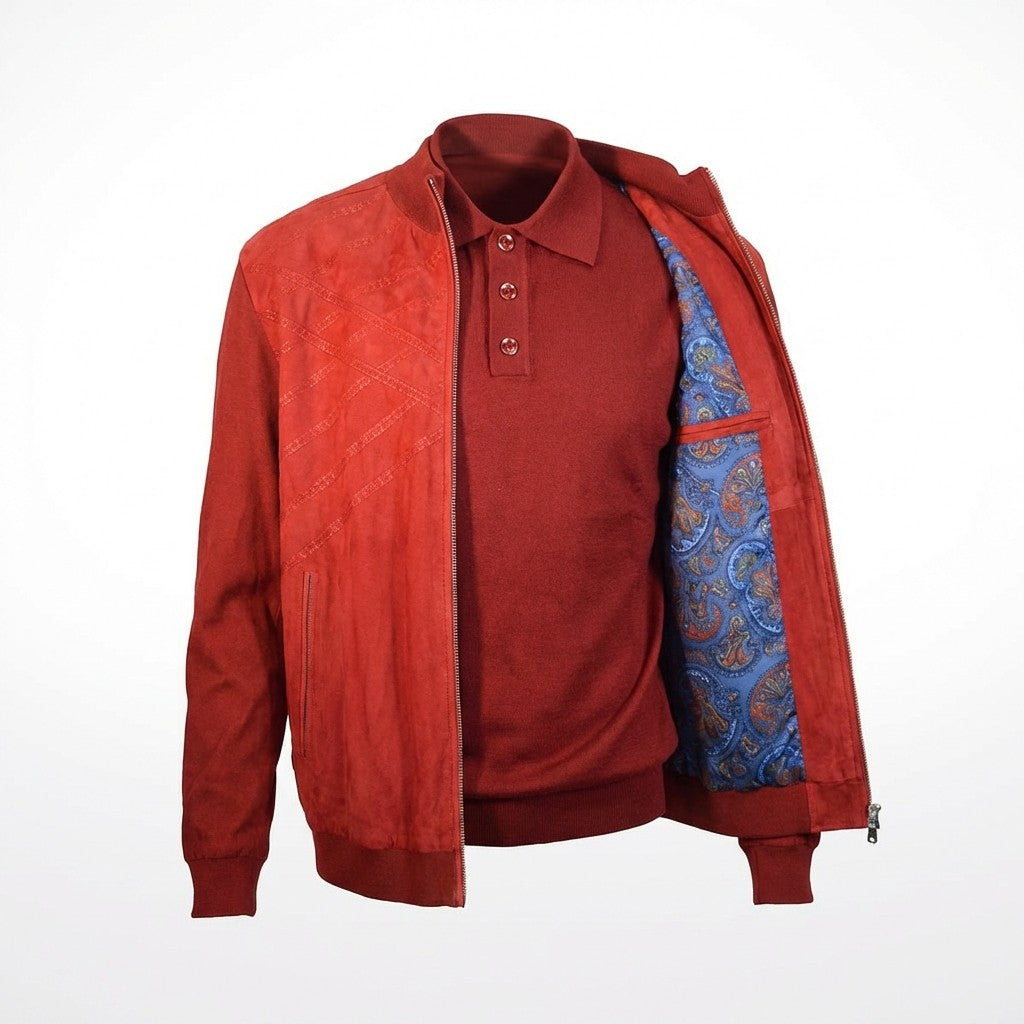 Torras Suede Front Light Sweater Jacket N47209 - Cellini Uomo 
