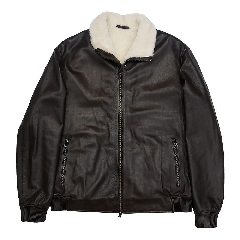 Torras Zipped 100% Leather and Shearling Jacket N82H445