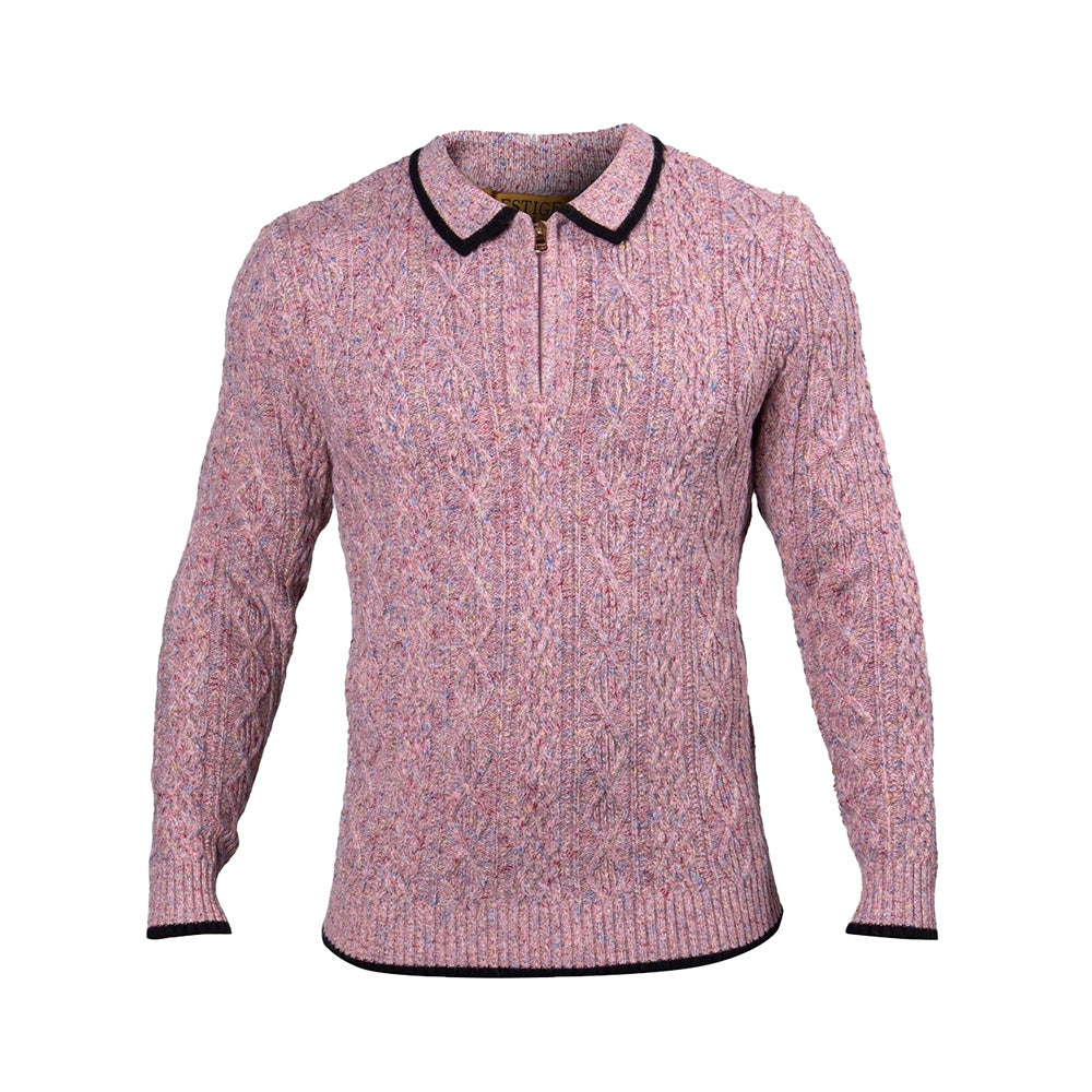 Prestige Long Sleeve Sweater Knit Zip Polo 290