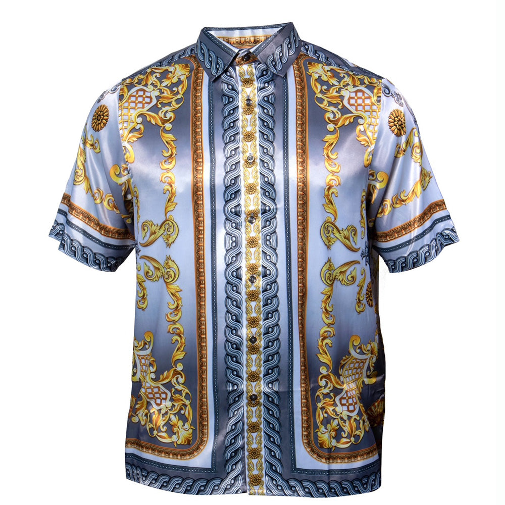 Prestige Vintage Design Satin Button Up PR-331