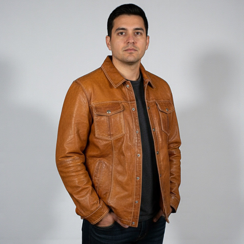 MISSANI LE COLLEZIONI New Leather Shirt Jackets 396428 - Cellini Uomo 