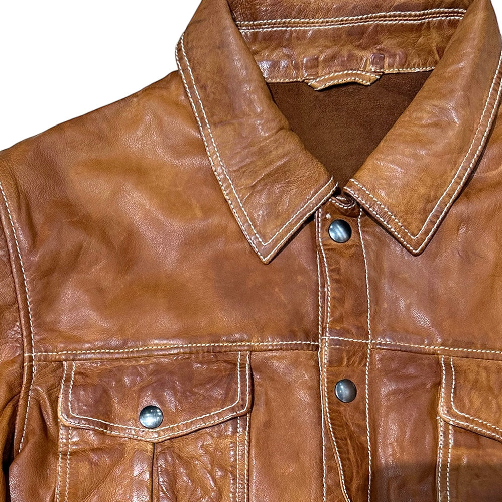 美品 イタリア TANINI FIRENZE レザージャケット XL 本革 濃茶 MISSANI LE COLLEZIONI New Leather Shirt Jackets 396428 | Cellini Uomo