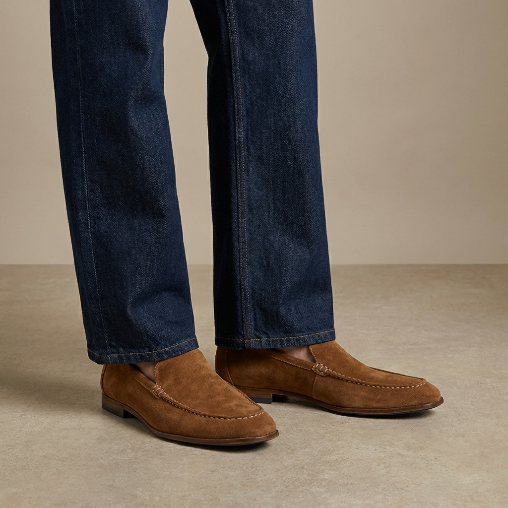 Donald Pliner Slater loafer in sleek leather, featuring classic slip-on design and stylish stitching details.