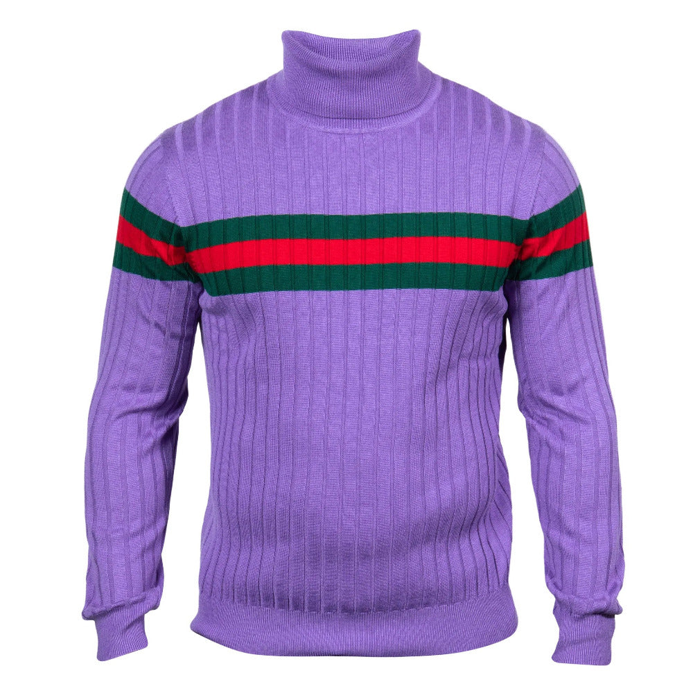 Prestige SW-331 Lilac Ribbed Turtleneck Sweater