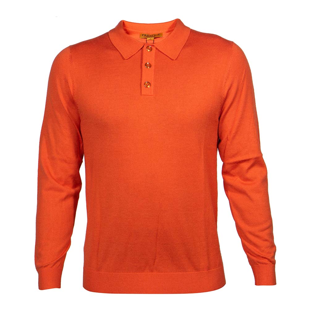 orange polo shirt