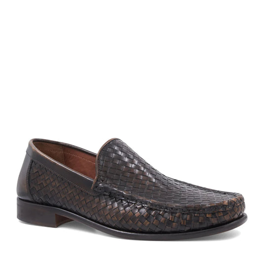 Bruno Magli Tonio Brown Woven Loafer