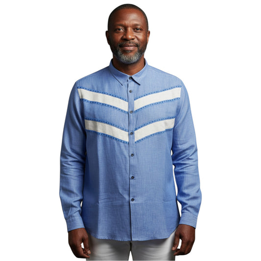 Torras Long Sleeve Linen Button Up Shirt - Cellini Uomo 