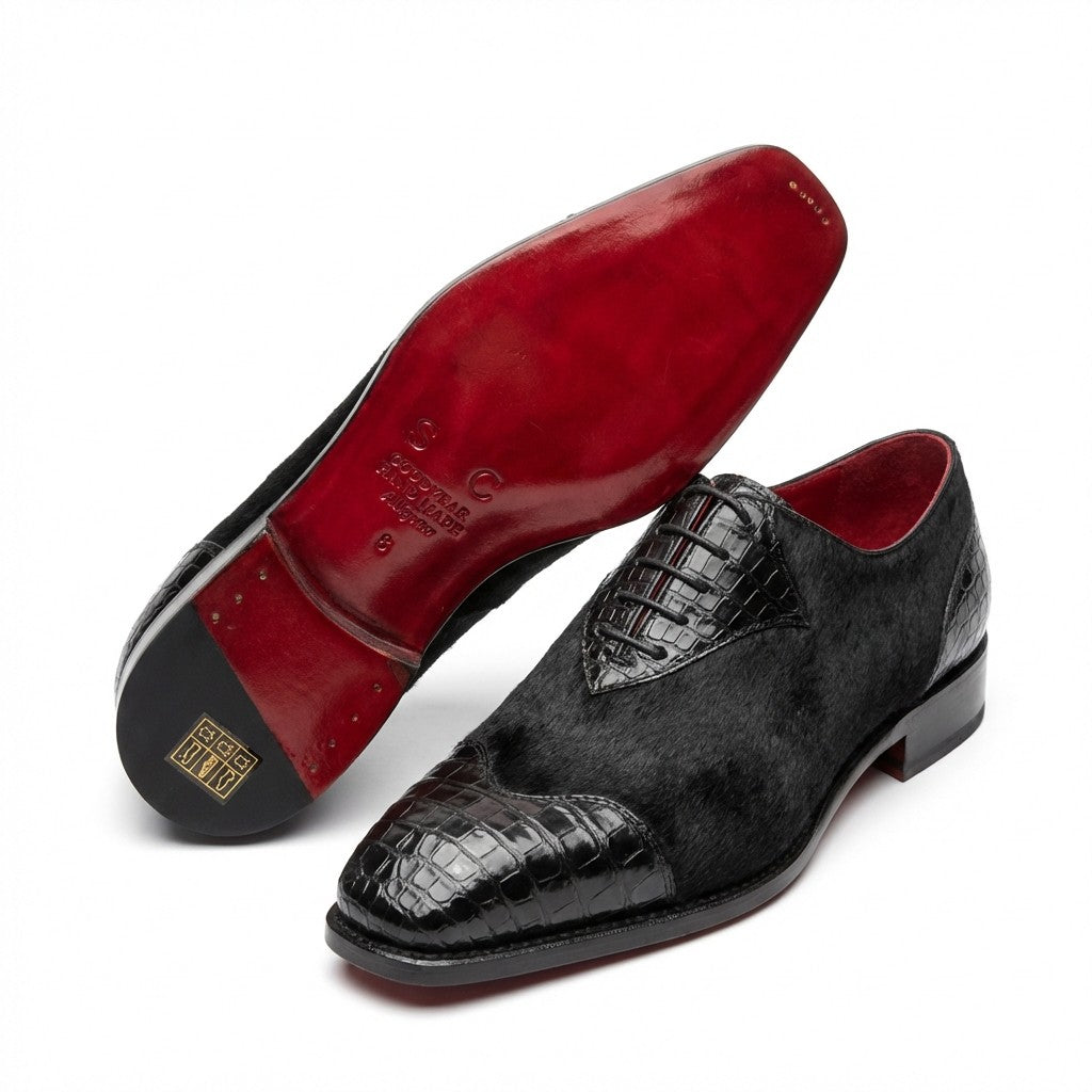 Sheriff Collection Alligator and Pony Dress-Up Shoes - Cellini Uomo 