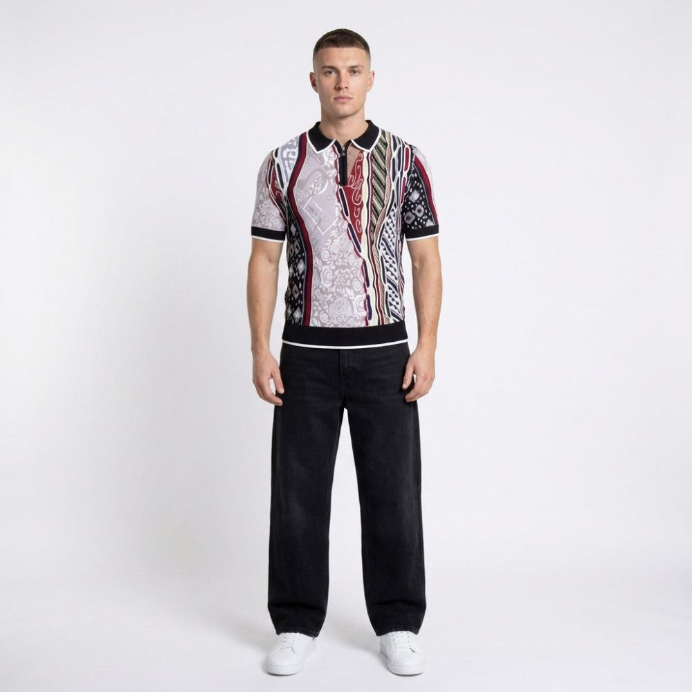 Prestige Knit Design Multi-Color Polo CMK 6002 - Cellini Uomo 