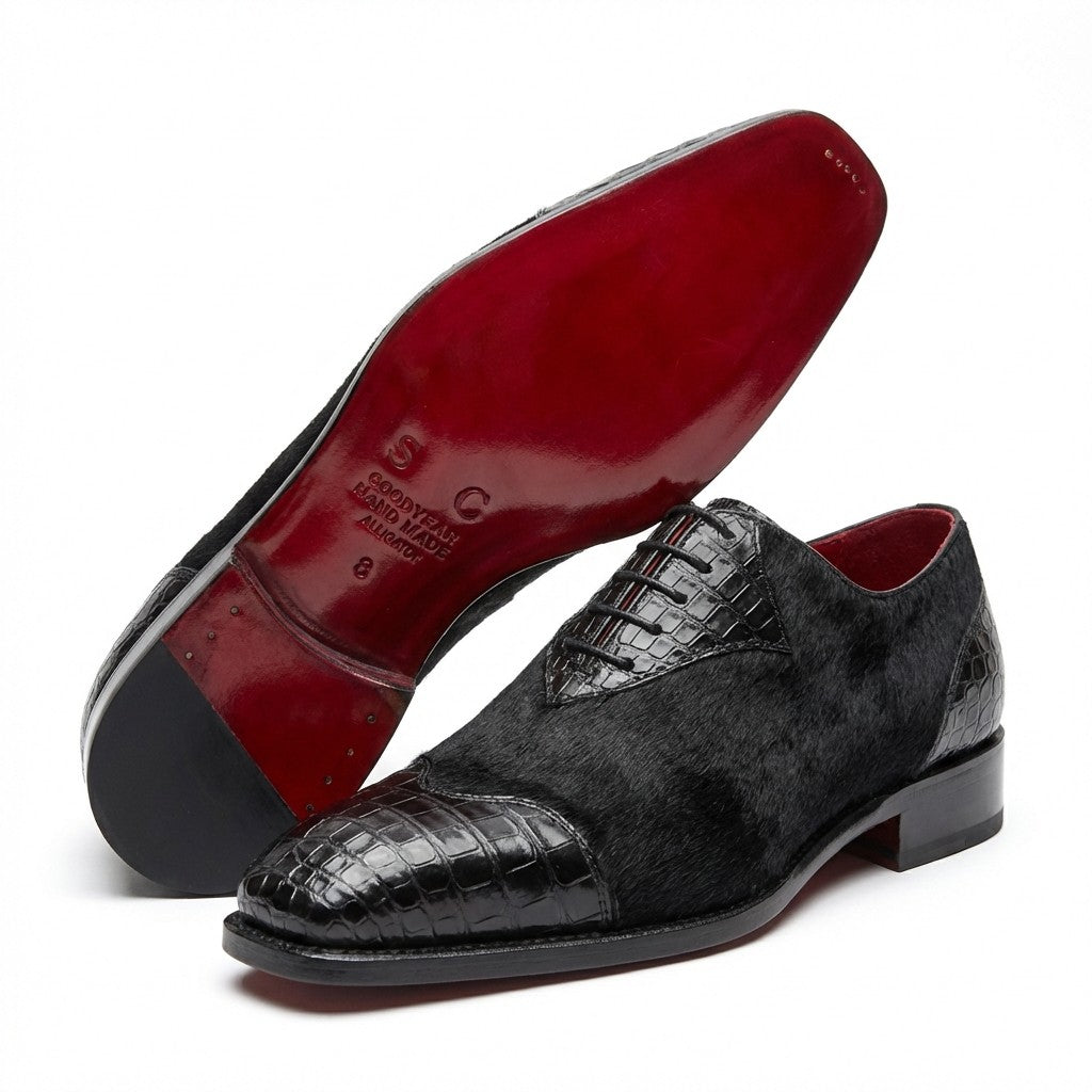 Sheriff Collection Alligator and Pony Dress-Up Shoes - Cellini Uomo 