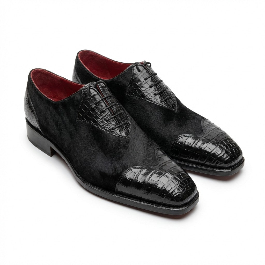 Sheriff Collection Alligator and Pony Dress-Up Shoes - Cellini Uomo 