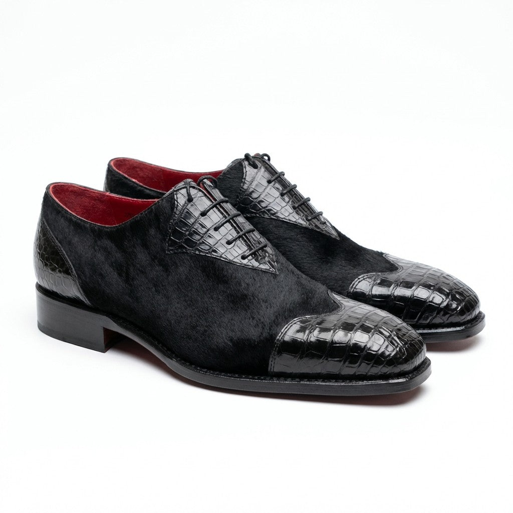 Sheriff Collection Alligator and Pony Dress-Up Shoes - Cellini Uomo 