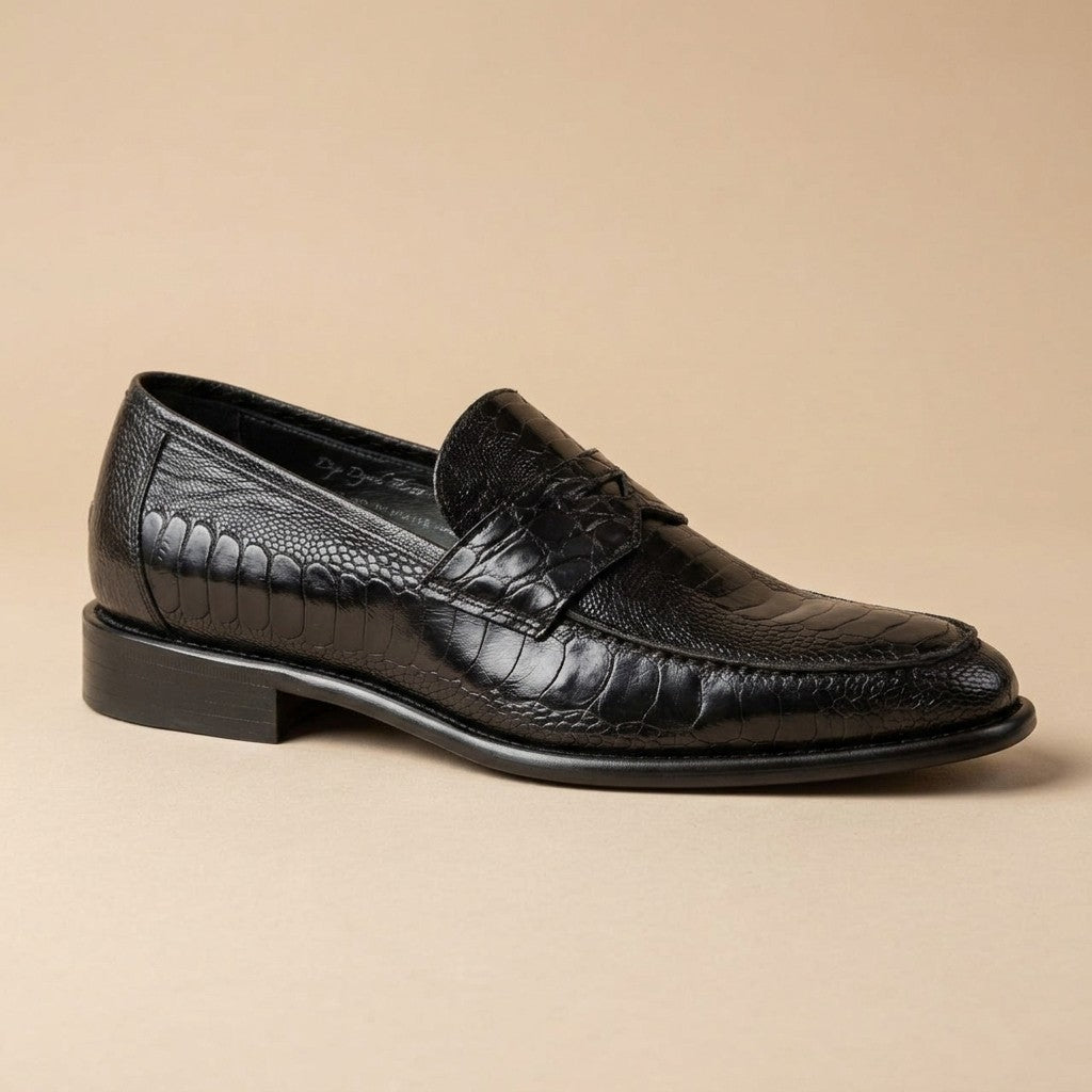 Marfa Ostrich Leg & Caiman Crocodile Loafers - Preorder