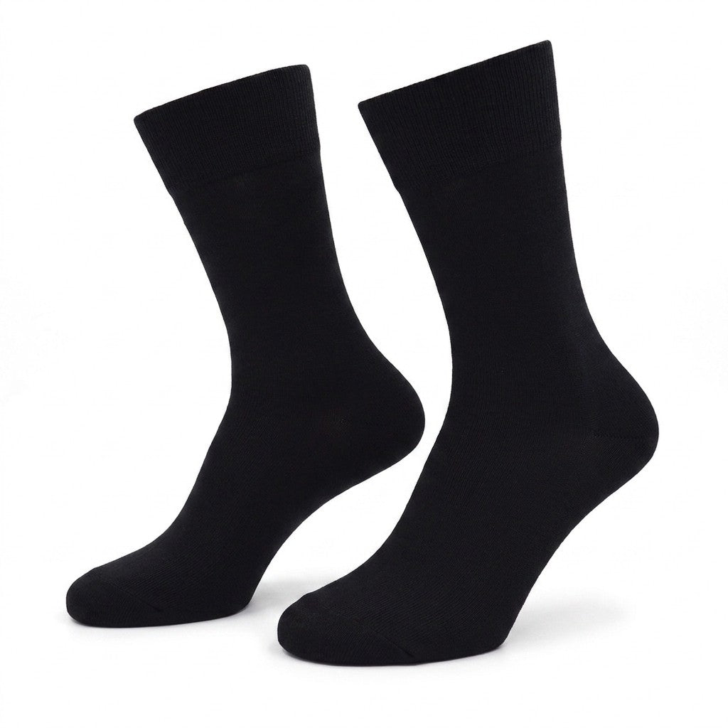 Men's 100% Cotton Socks Black / 10.5-11 Men's 100% Cotton Socks Black / 10.5-11