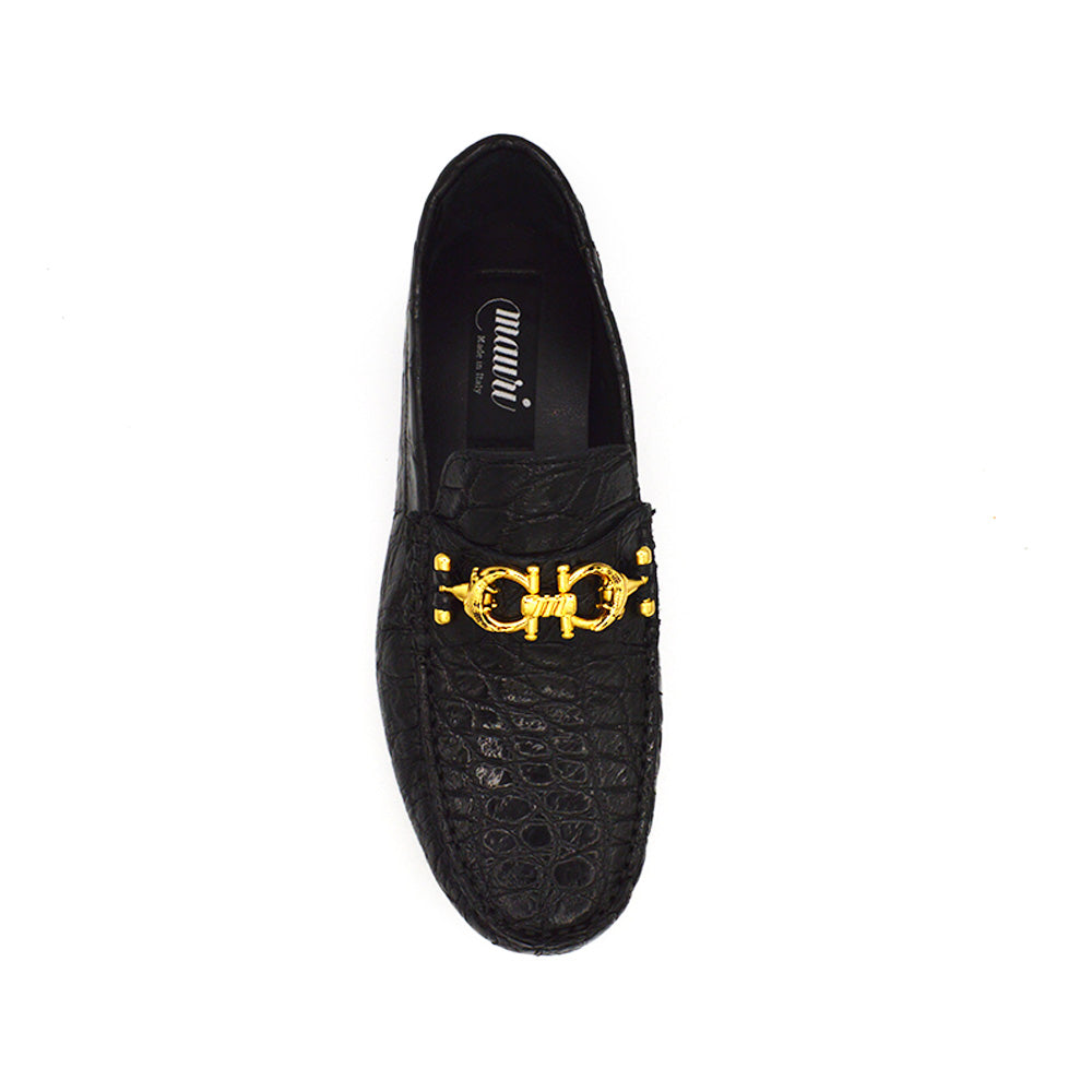 Mauri 3517 Gold Driving Shoe Black