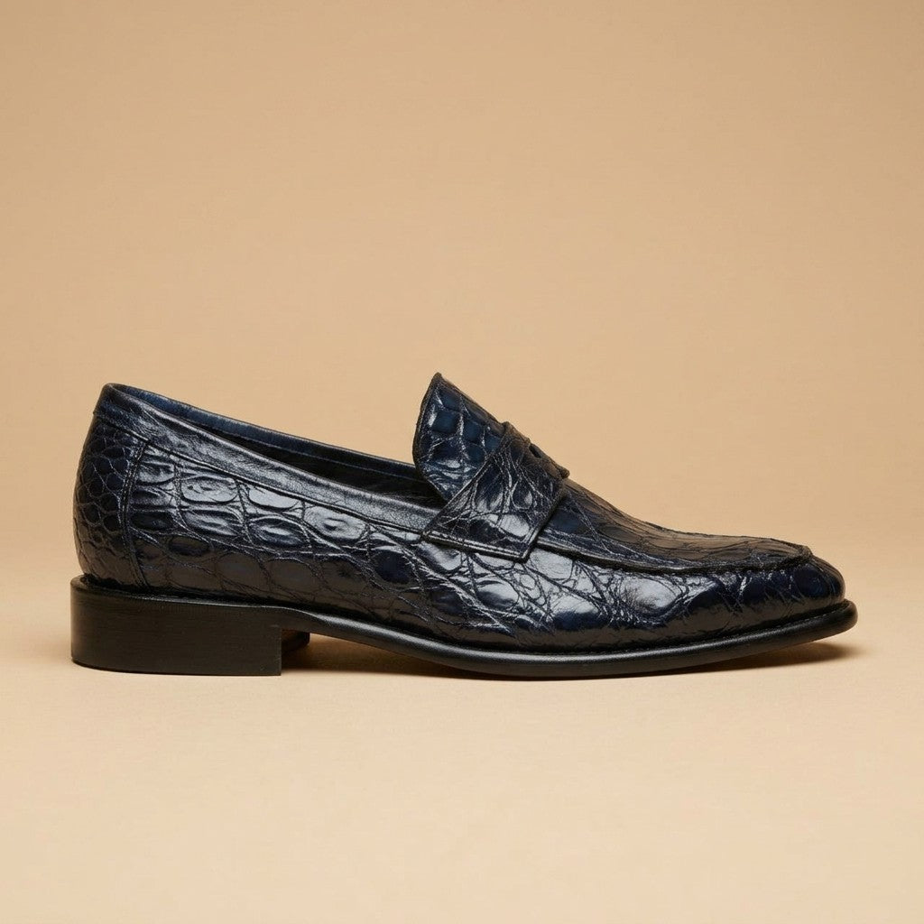 Marfa Ostrich Leg & Caiman Crocodile Loafers - Preorder