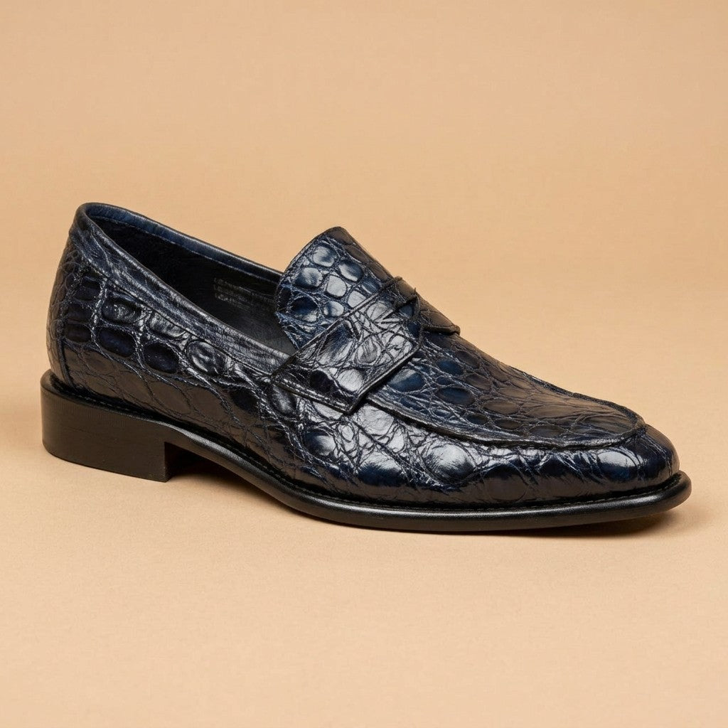 Marfa Calzoleria Toscana Crocodile Caiman Flanks Loafers - Preorder